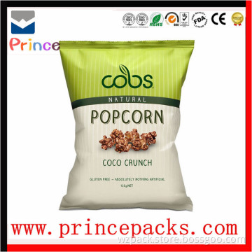 Custom printed popcorn packaging/popcorn plastic bag with printing